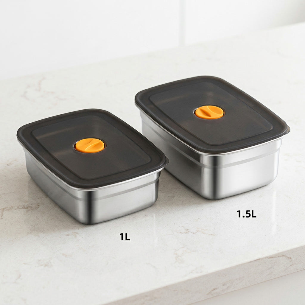 Core & Comfort | FreshLock Stainless Steel Meal Prep Container - 1L & 1.5L