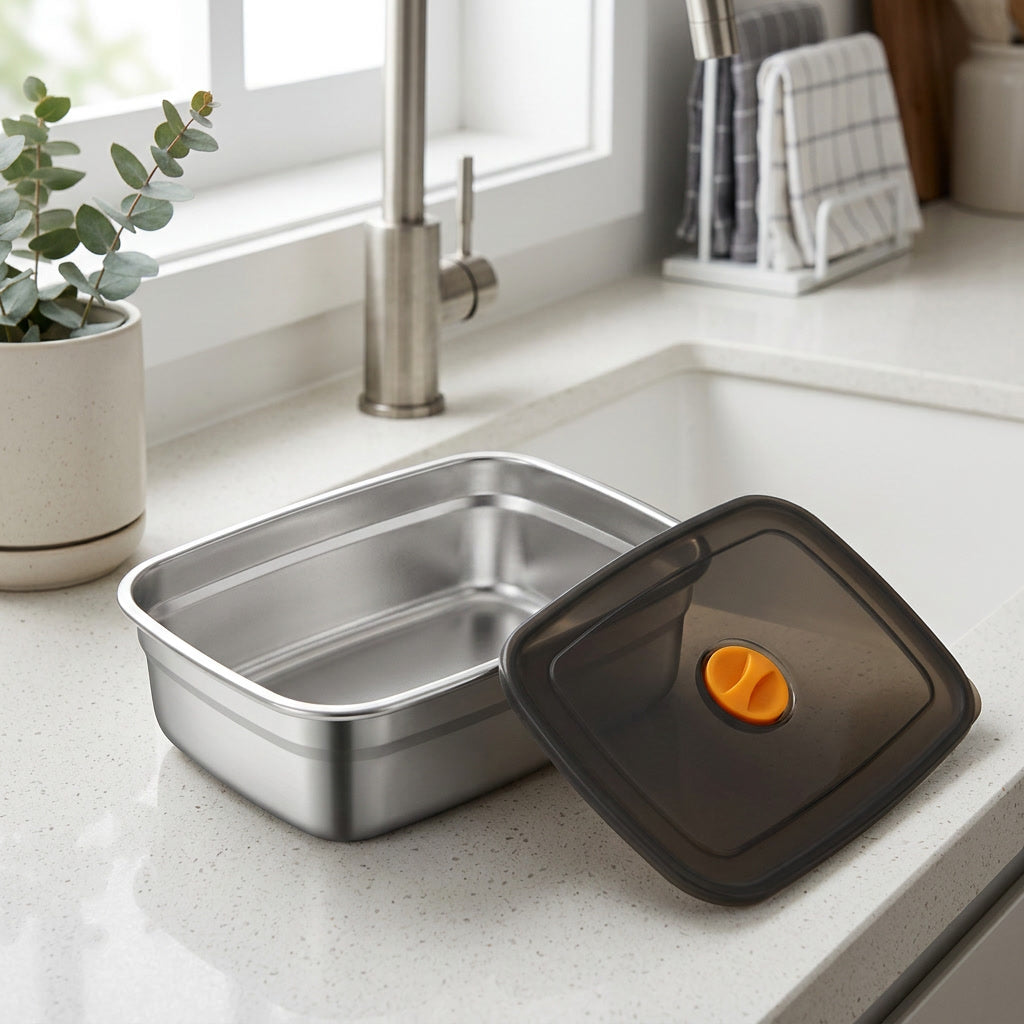 Core & Comfort | FreshLock Stainless Steel Meal Prep Container - 1L & 1.5L