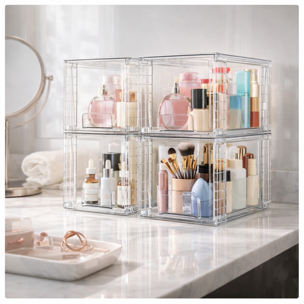 Core & Comfort | Crystal Clear Stackable Drawer System