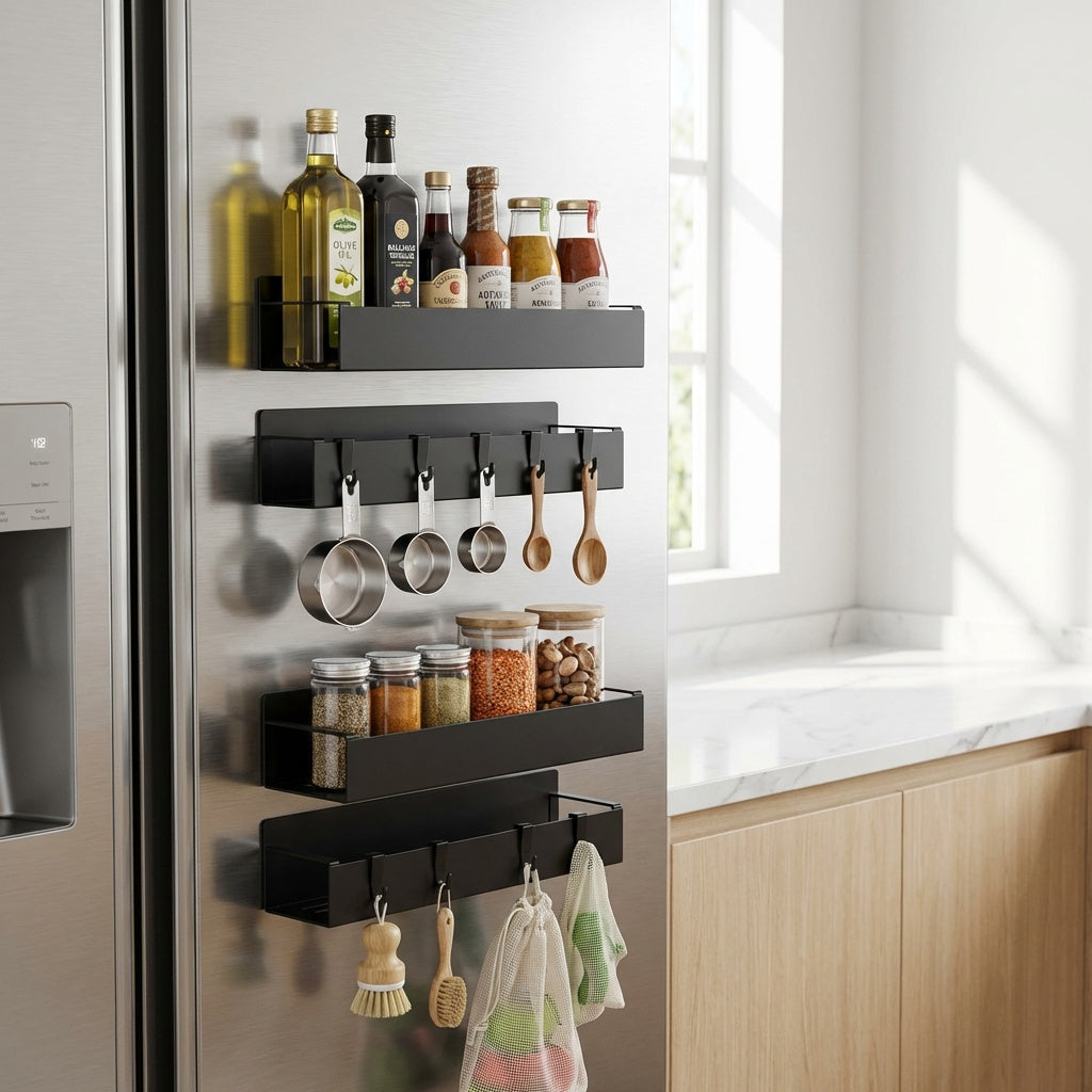 Core & Comfort | Premium Magnetic Side Storage Rack
