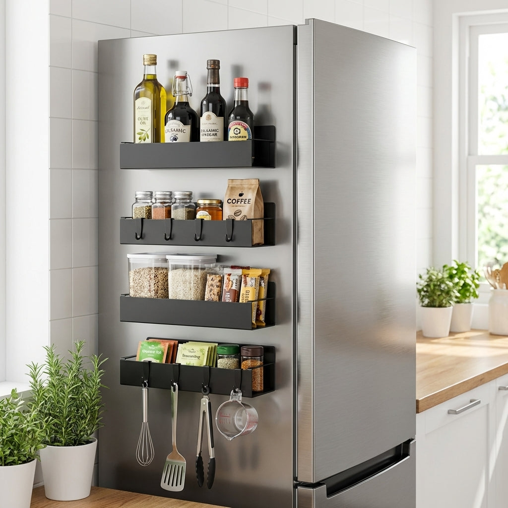 Core & Comfort | Premium Magnetic Side Storage Rack