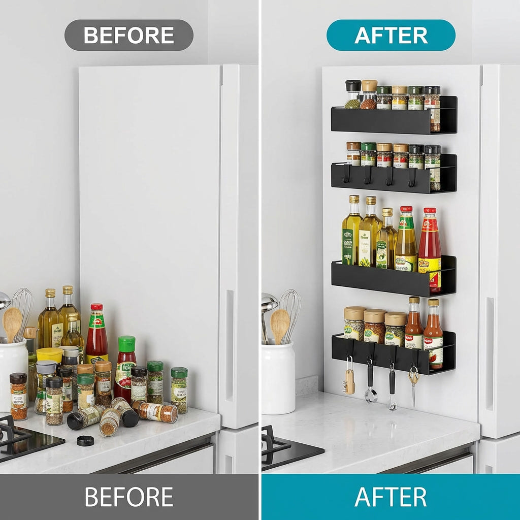 Core & Comfort | Premium Magnetic Side Storage Rack