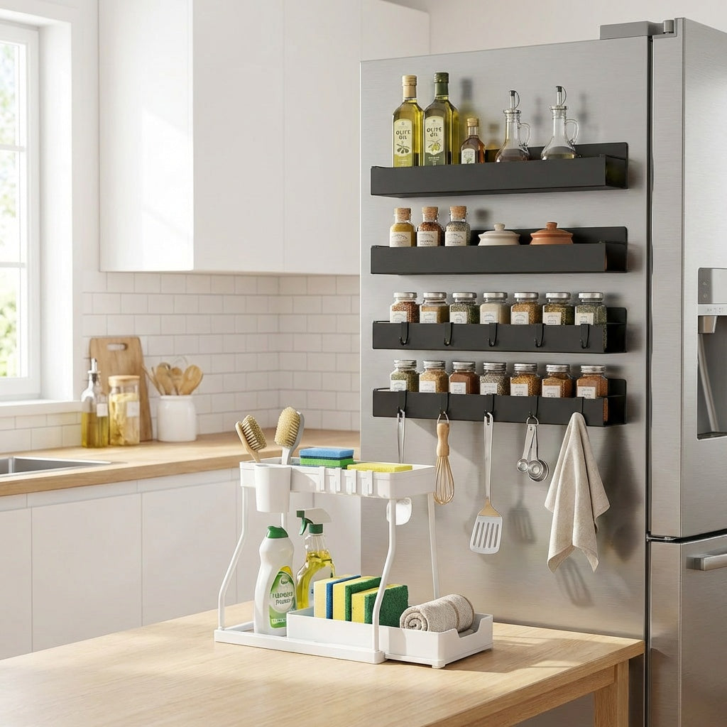 Core & Comfort | Premium Magnetic Side Storage Rack