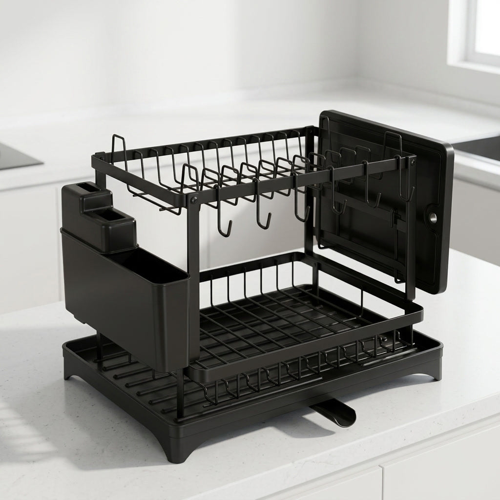 Core & Comfort | Premium 2 Tier Dish Drying Organiser