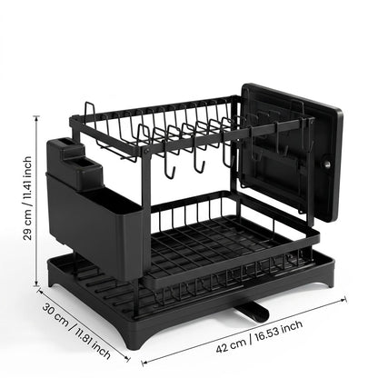 Core & Comfort | Premium 2 Tier Dish Drying Organiser