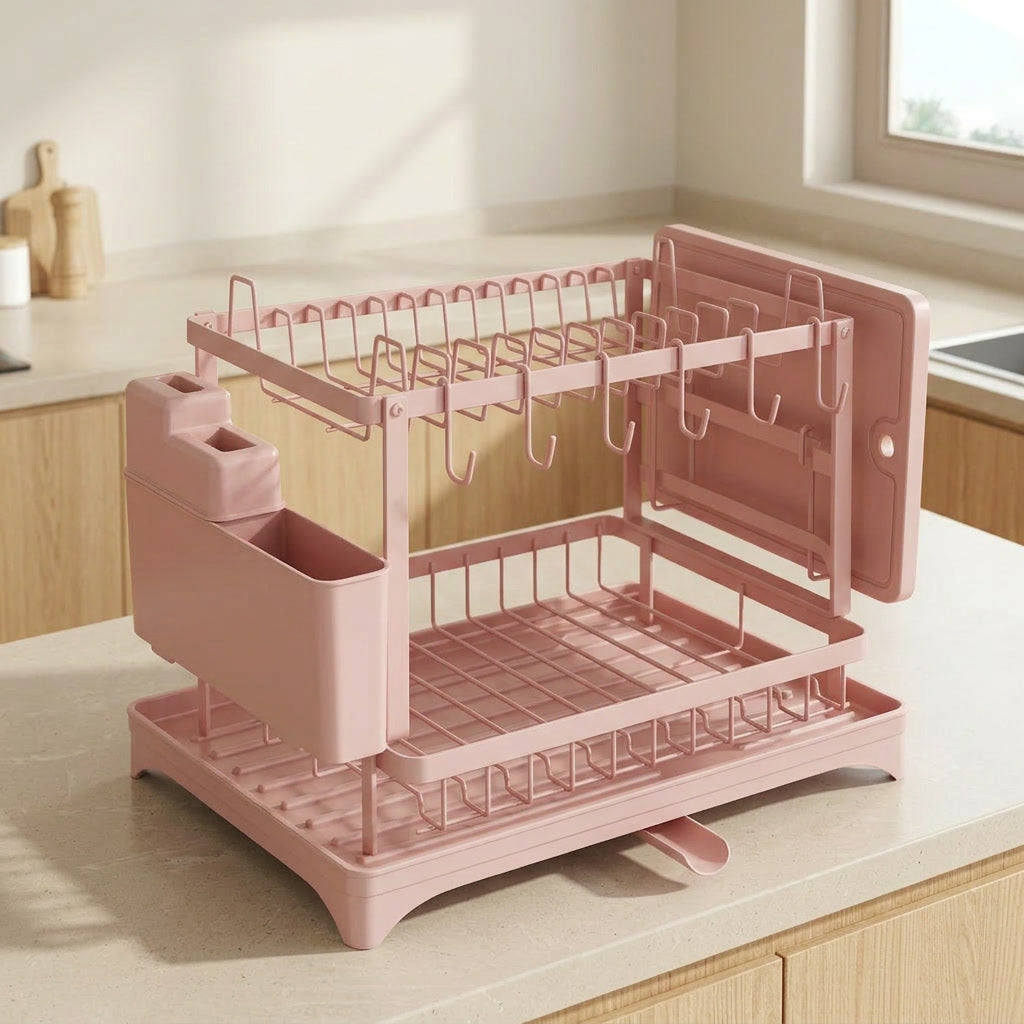 Core & Comfort | Premium 2 Tier Dish Drying Organiser