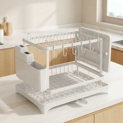 Core & Comfort | Premium 2 Tier Dish Drying Organiser