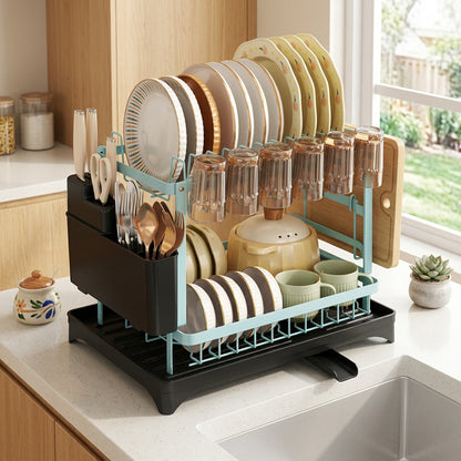 Core & Comfort | Premium 2 Tier Dish Drying Organiser