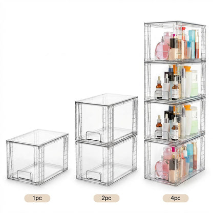 Core & Comfort | Crystal Clear Stackable Drawer System