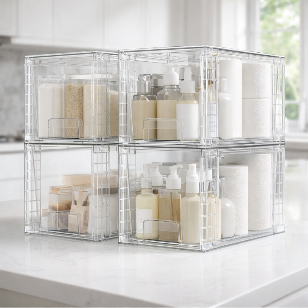 Core & Comfort | Crystal Clear Stackable Drawer System