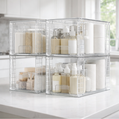 Core & Comfort | Crystal Clear Stackable Drawer System