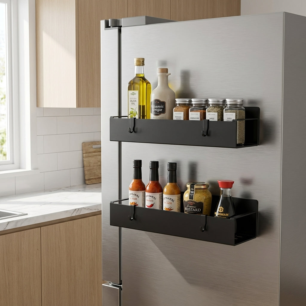 Core & Comfort | Premium Magnetic Side Storage Rack