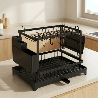 Core & Comfort | Premium 2 Tier Dish Drying Organiser